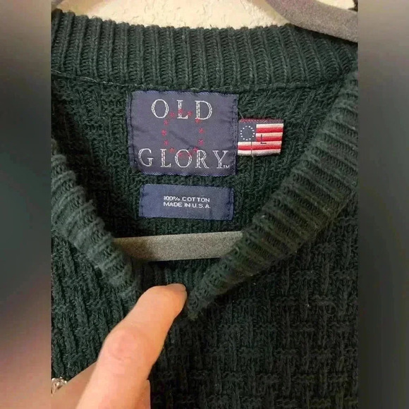 VTG L Old Glory Knit Sweater - Picture 4 of 5